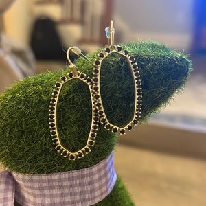 Kendra Scott gold and black earrings